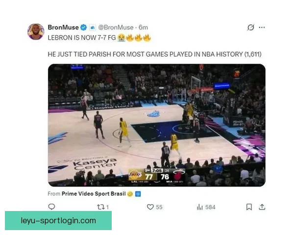 勒布朗复出五场全胜背靠背三双创六项纪录